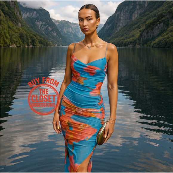 ZARA BLOGGER FAVE!!! Ruched Asymmetric Dress NWT - Picture 1 of 16